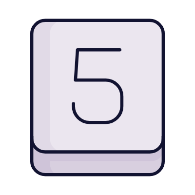 Five key, Animated Icon, Lineal