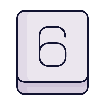Six key, Animated Icon, Lineal