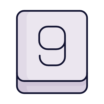 Nine key, Animated Icon, Lineal