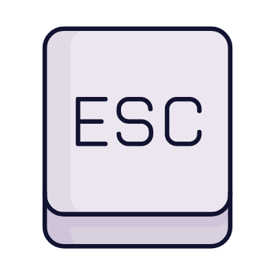 Esc key, Animated Icon, Lineal