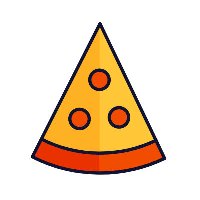 Pizza, Animated Icon, Lineal