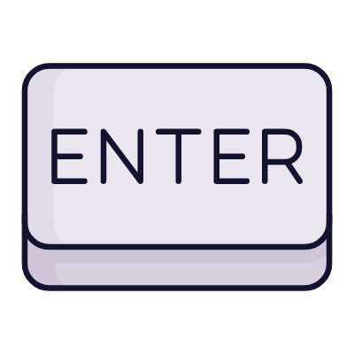 Enter key, Animated Icon, Lineal