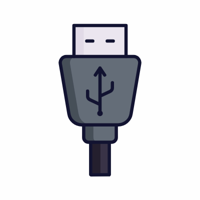 USB cable, Animated Icon, Lineal