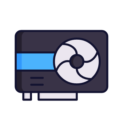 Video card, Animated Icon, Lineal