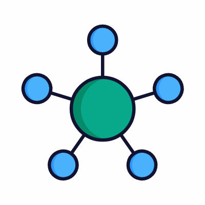 Hub network, Animated Icon, Lineal