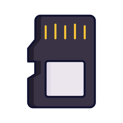 Micro sd card, Animated Icon, Lineal