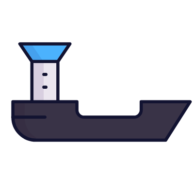 Cargo ship, Animated Icon, Lineal