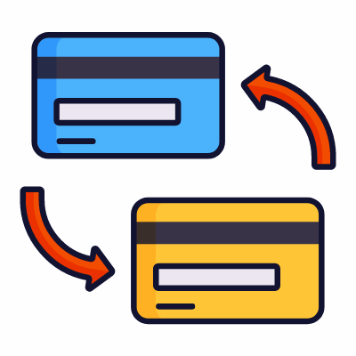 Card exchange, Animated Icon, Lineal