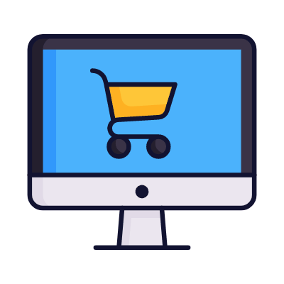 Online shopping, Animated Icon, Lineal