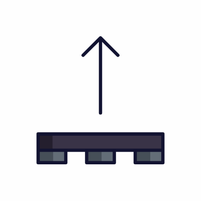 Unloading a cargo, Animated Icon, Lineal