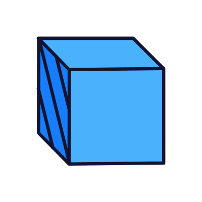 3D cube, Animated Icon, Lineal