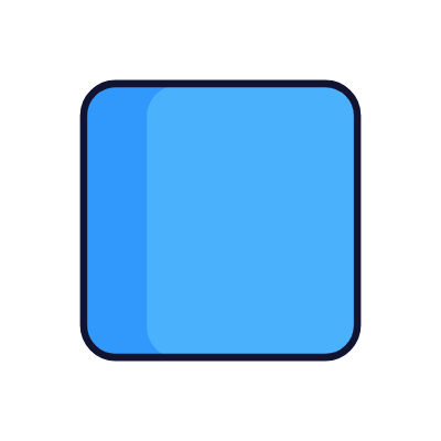 Rounded square, Animated Icon, Lineal