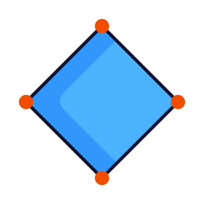 Rhombus, Animated Icon, Lineal