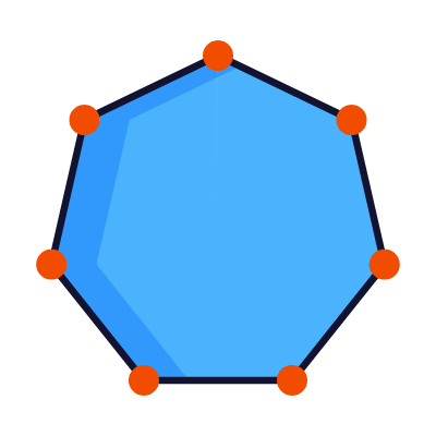 Polygon, Animated Icon, Lineal