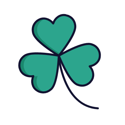 Three-leaf clover, Animated Icon, Lineal