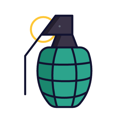 Grenade, Animated Icon, Lineal