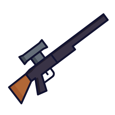 Sniper rifle, Animated Icon, Lineal