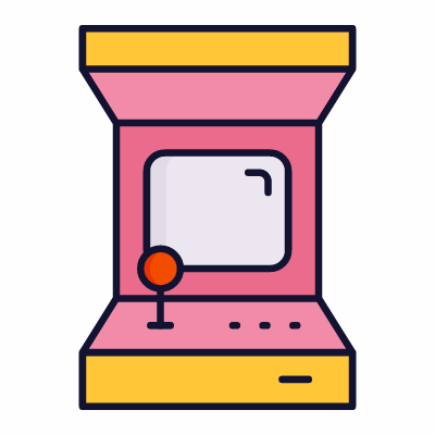 Arcade cabinet, Animated Icon, Lineal