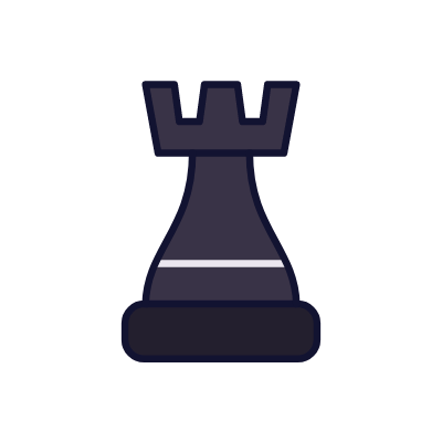 Chess rook, Animated Icon, Lineal