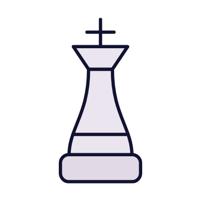 Chess king, Animated Icon, Lineal