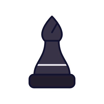 Chess bishop, Animated Icon, Lineal