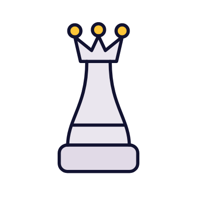 Chess queen, Animated Icon, Lineal
