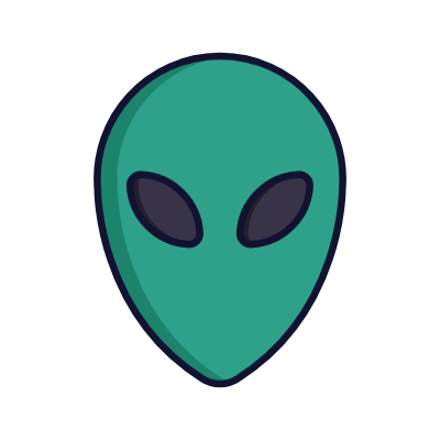 Alien, Animated Icon, Lineal