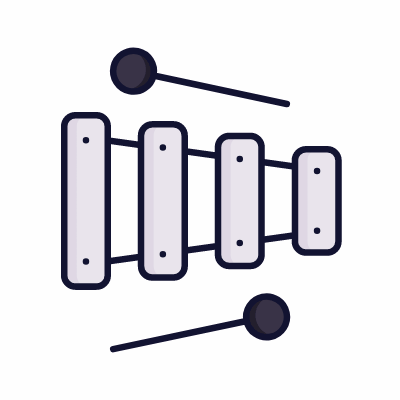 Xylophone, Animated Icon, Lineal