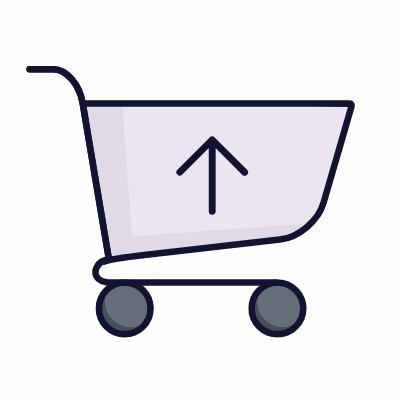 Shopping trolley, Animated Icon, Lineal