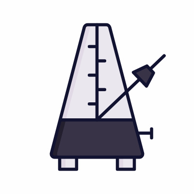 Metronome, Animated Icon, Lineal
