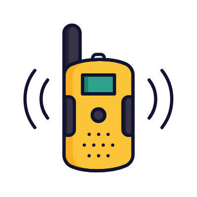 Walkie-talkie, Animated Icon, Lineal