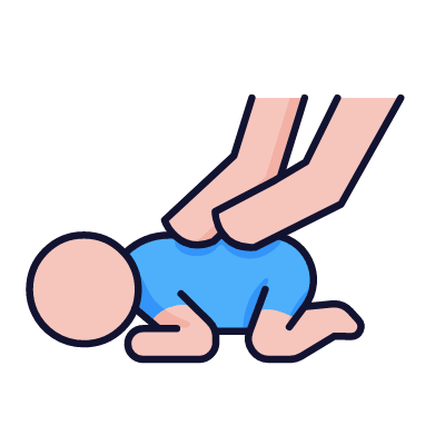 Infant massage, Animated Icon, Lineal