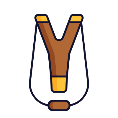 Slingshot, Animated Icon, Lineal