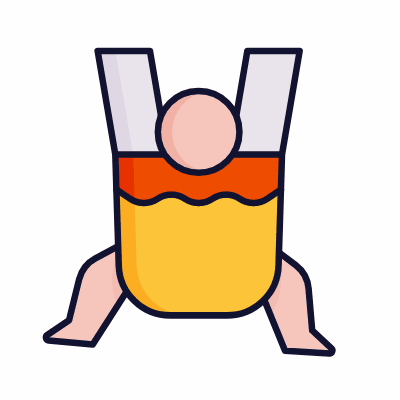 Baby sling, Animated Icon, Lineal