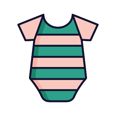 Baby clothes, Animated Icon, Lineal