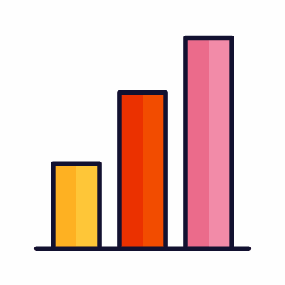 Growth chart, Animated Icon, Lineal