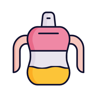 Baby sippy cup, Animated Icon, Lineal