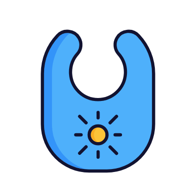Baby bib, Animated Icon, Lineal