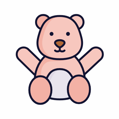 Teddy bear, Animated Icon, Lineal