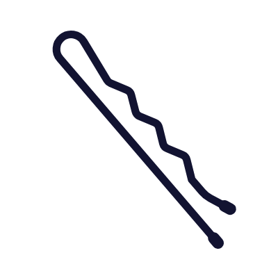 Bobby pin, Animated Icon, Lineal