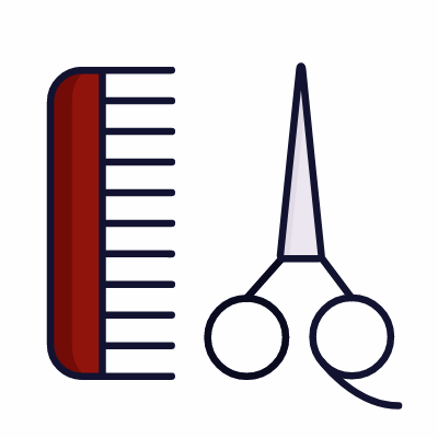 Barber shop, Animated Icon, Lineal