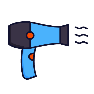 Hairdryer, Animated Icon, Lineal
