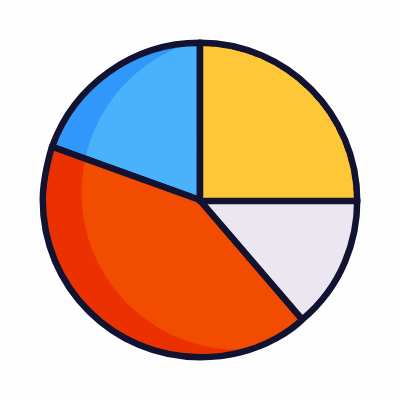 Pie chart, Animated Icon, Lineal