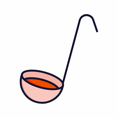 Ladle, Animated Icon, Lineal
