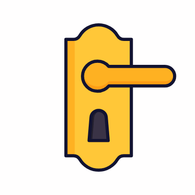 Door handle, Animated Icon, Lineal