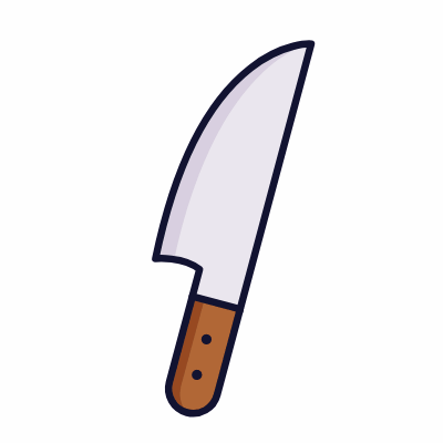 Chef's knife, Animated Icon, Lineal