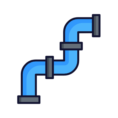 Water pipe, Animated Icon, Lineal