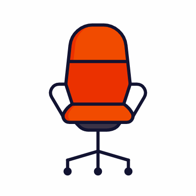 Office chair, Animated Icon, Lineal