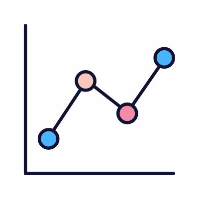 Graph chart, Animated Icon, Lineal