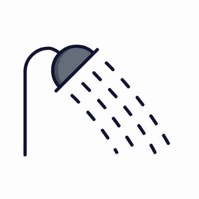 Shower, Animated Icon, Lineal